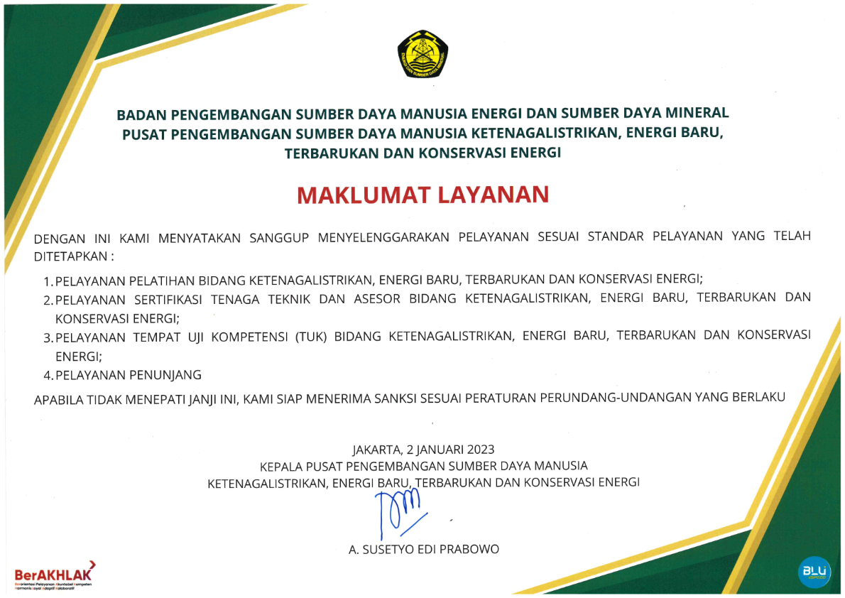 Informasi Maklumat Layanan